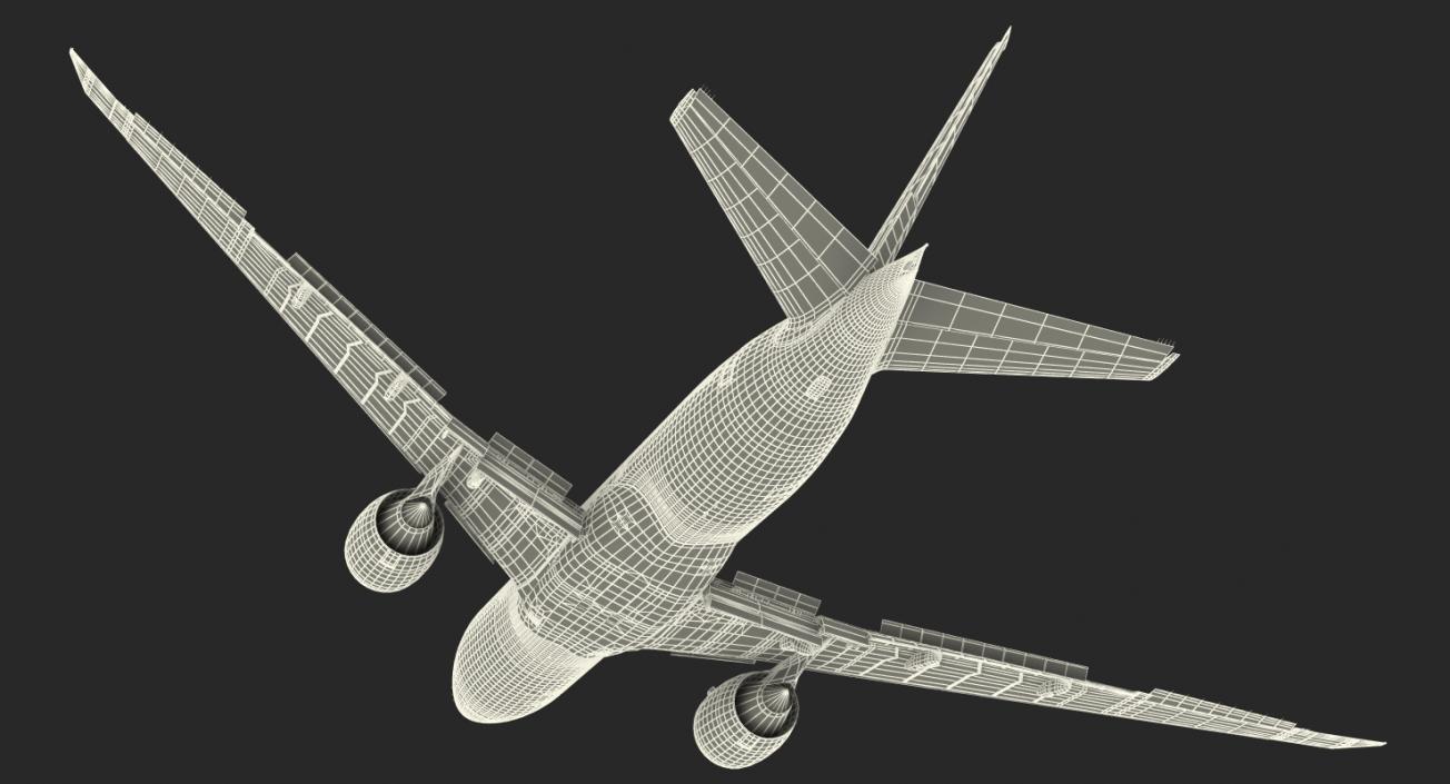 Boeing 777 200LR British Airways Rigged 3D model