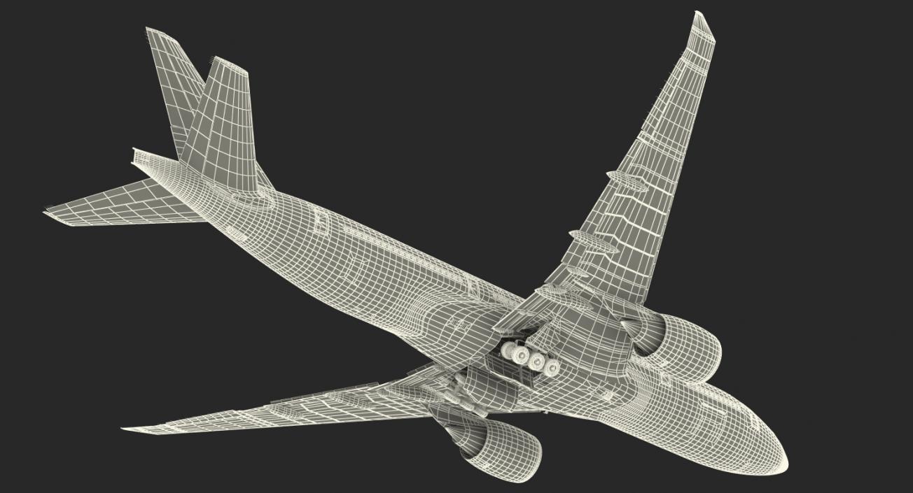 Boeing 777 200LR British Airways Rigged 3D model