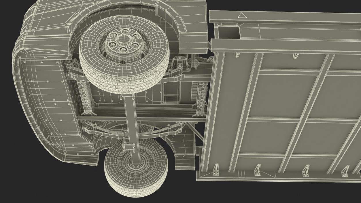 Electric Truck BYD ETM6 Chassis White Rigged 3D model