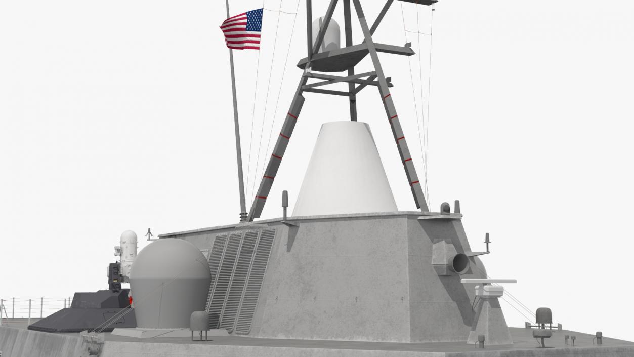 3D model USS Independence LCS 2 with Combat Helicopter