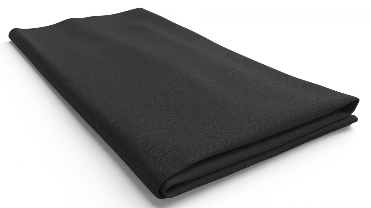 3D Folded Black Fabric Napkin