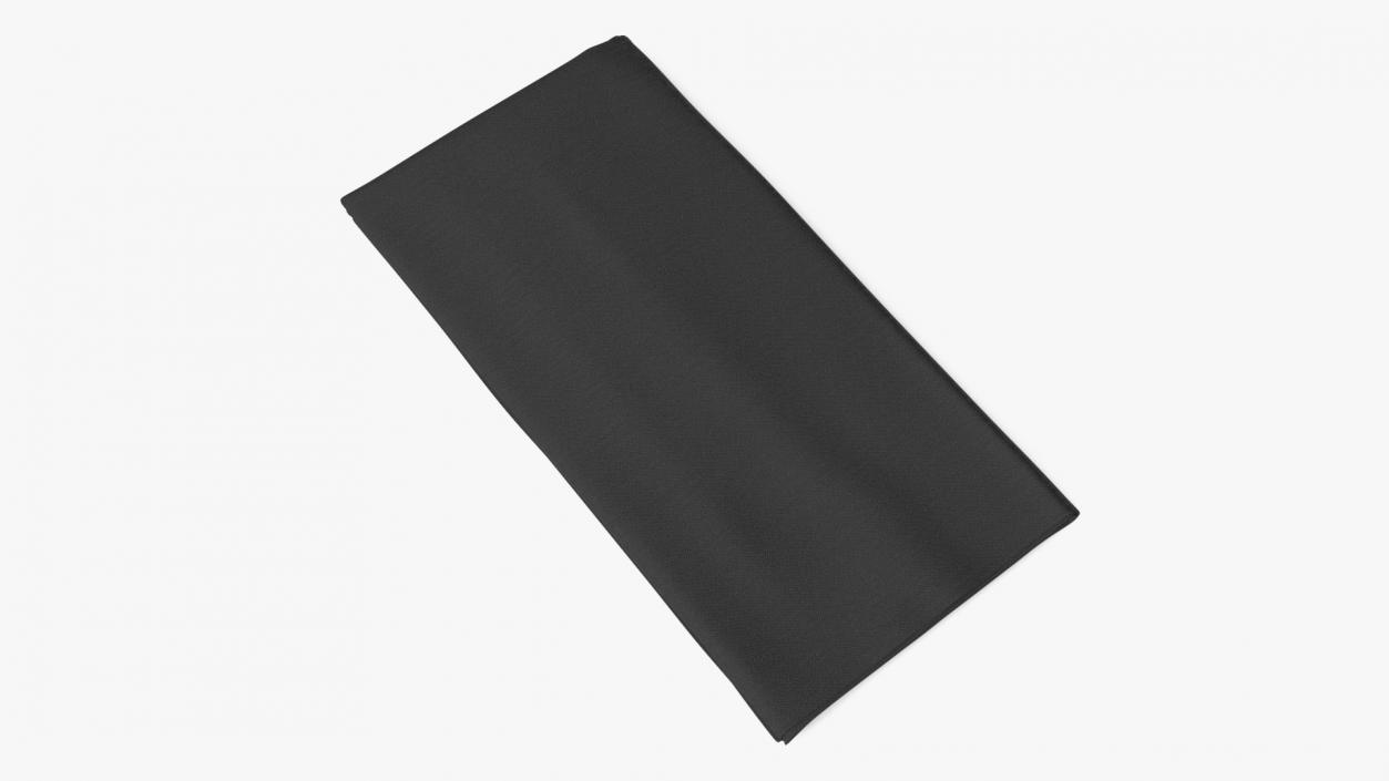 3D Folded Black Fabric Napkin