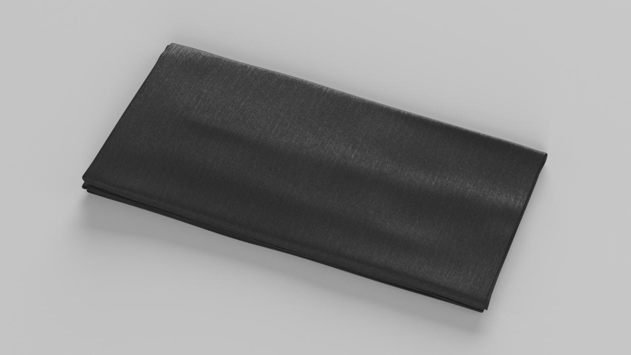 3D Folded Black Fabric Napkin