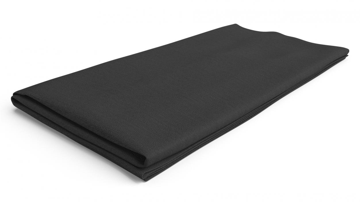 3D Folded Black Fabric Napkin