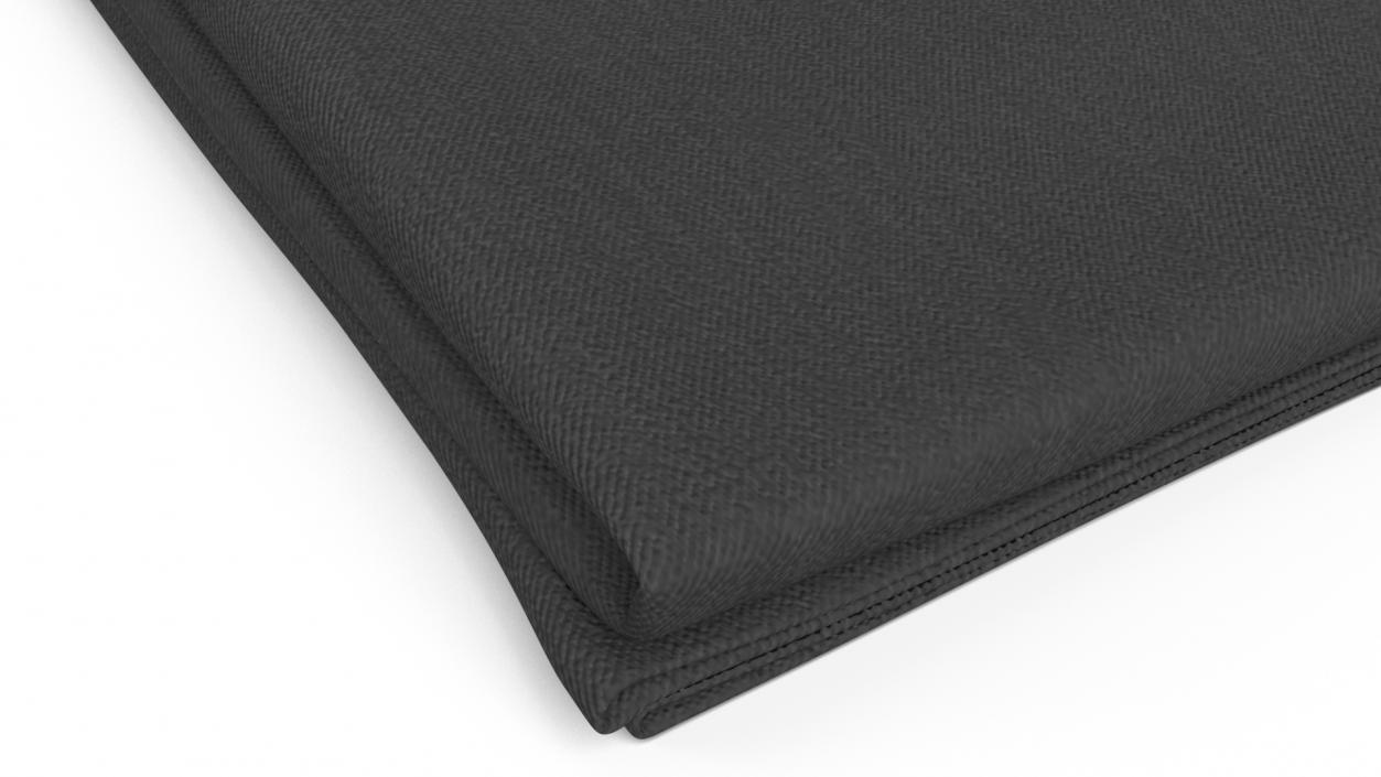 3D Folded Black Fabric Napkin