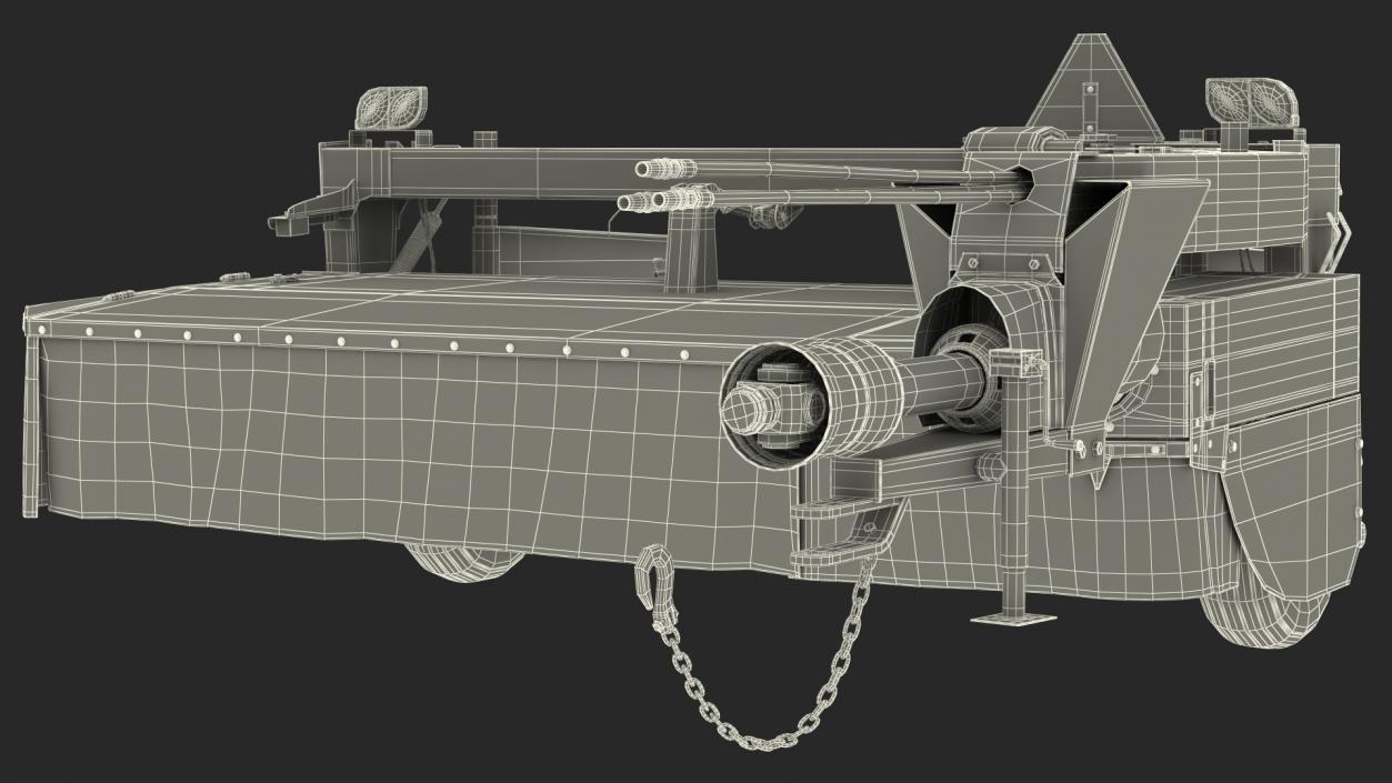 3D Discbine 210 Side Pull Disc Mower Conditioners Rigged model