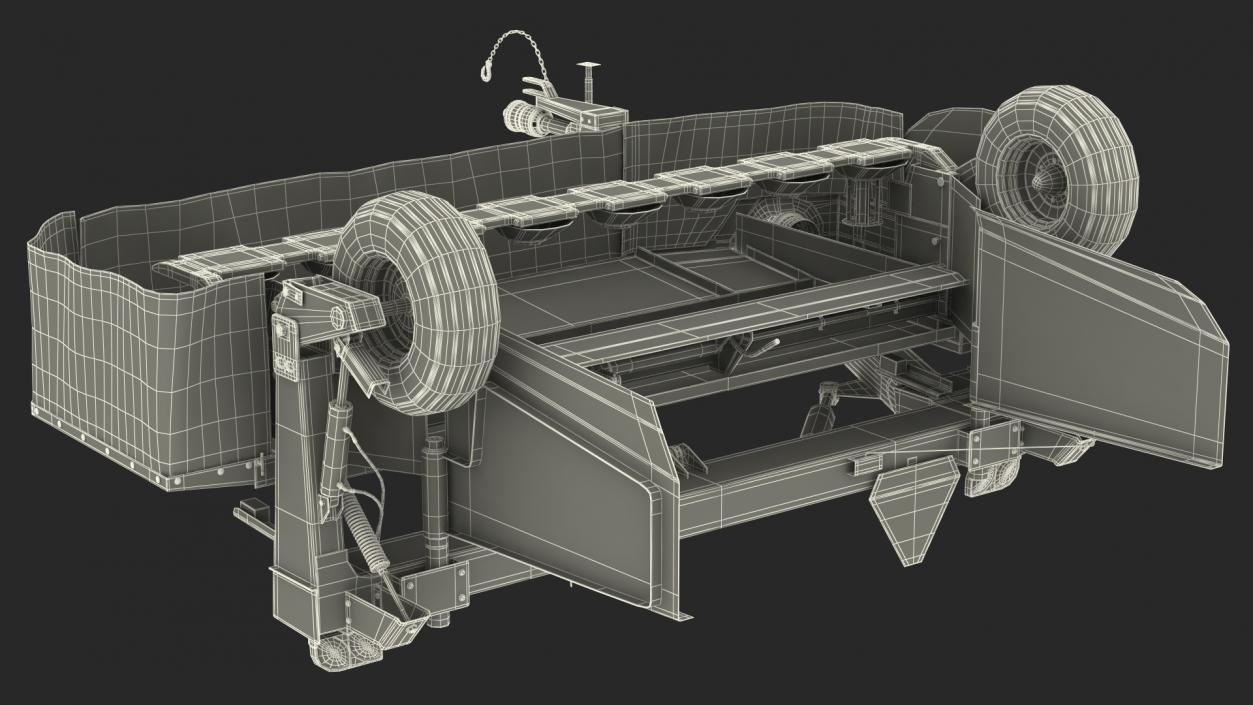 3D Discbine 210 Side Pull Disc Mower Conditioners Rigged model