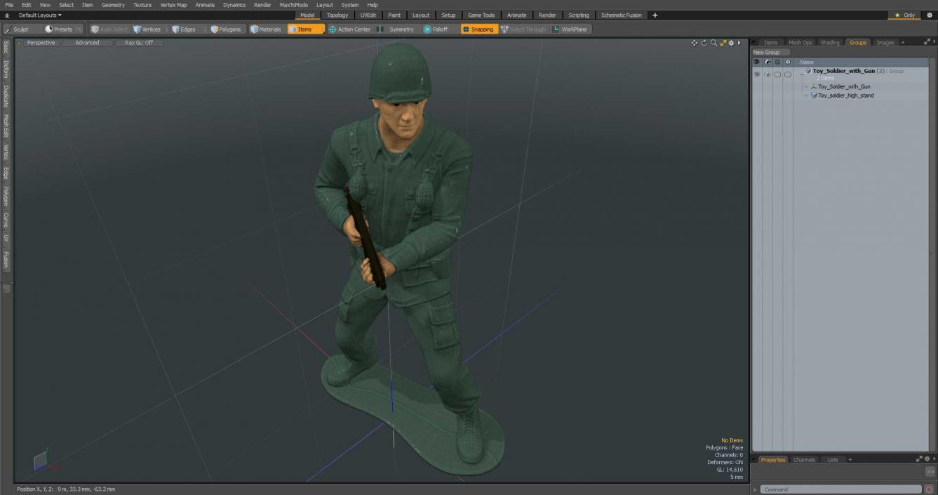 3D model Toy Soldier with Gun