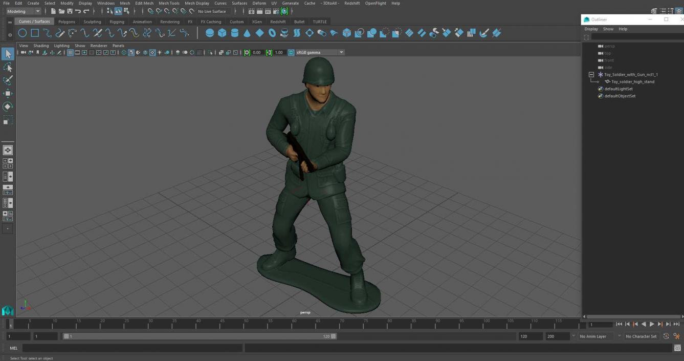 3D model Toy Soldier with Gun