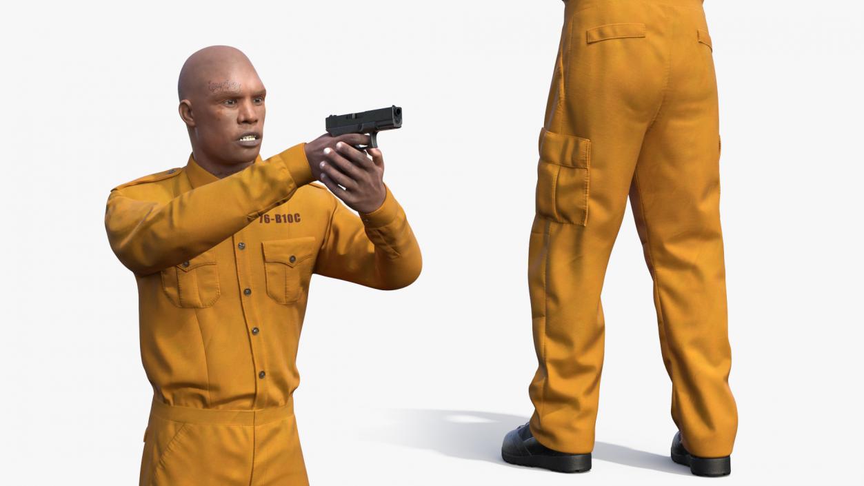 Criminal Aiming with Gun 3D model