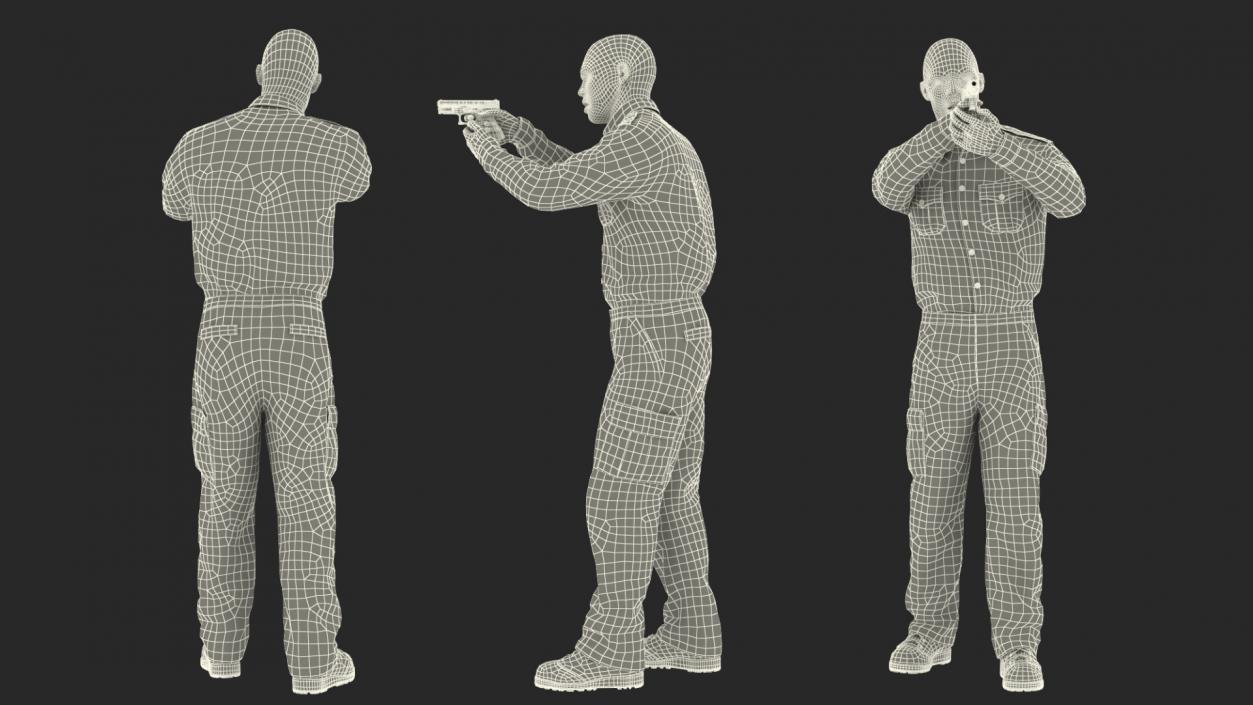 Criminal Aiming with Gun 3D model