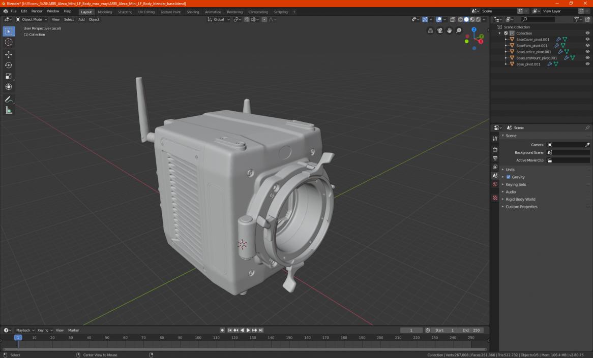 3D ARRI Alexa Mini LF Body model