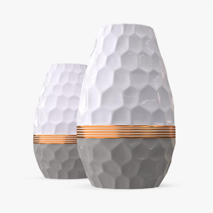 Modern Fashion Hexagon Vases Set 3D