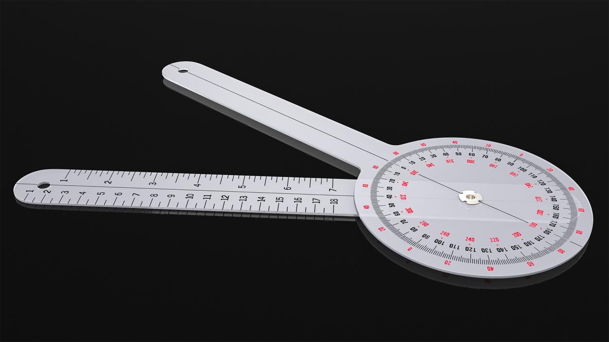 3D model Transparent Plastic Goniometer