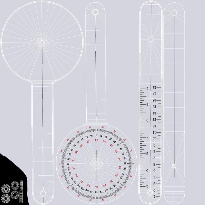 3D model Transparent Plastic Goniometer