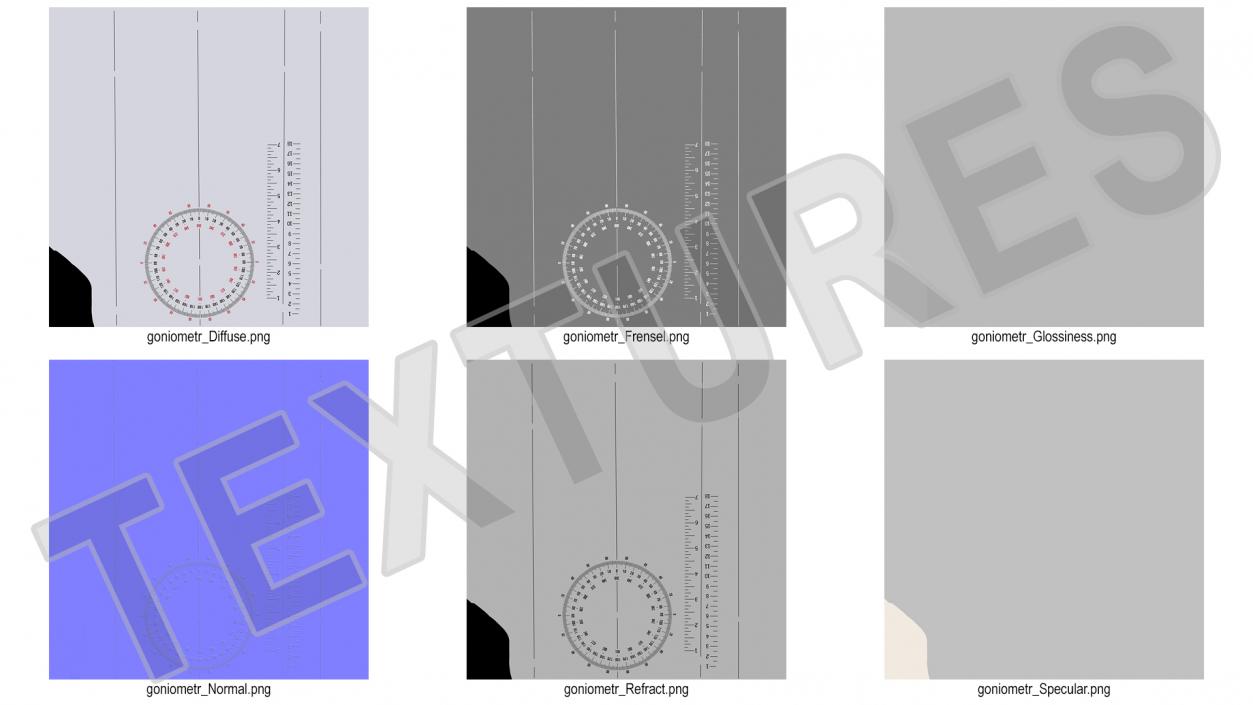 3D model Transparent Plastic Goniometer