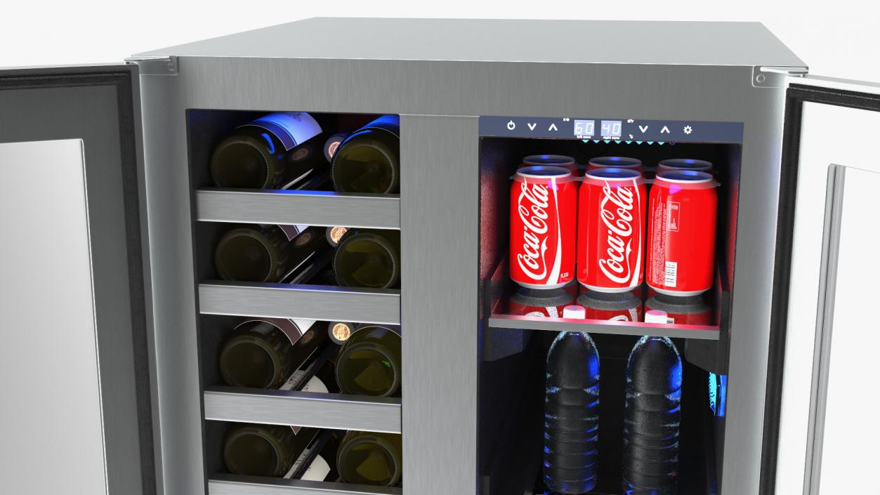 Wine Coolers Set Wine Cola Water 3D