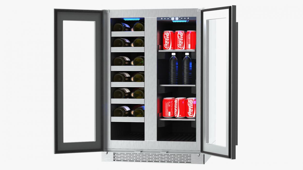 Wine Coolers Set Wine Cola Water 3D