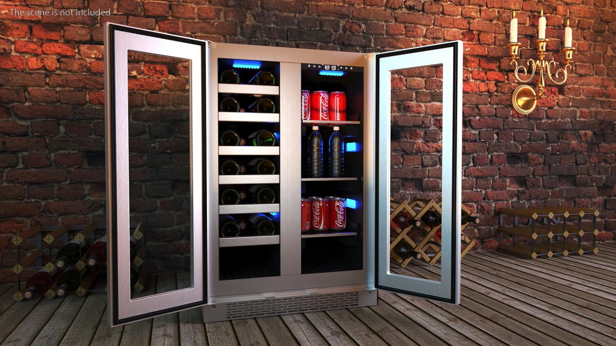 Wine Coolers Set Wine Cola Water 3D