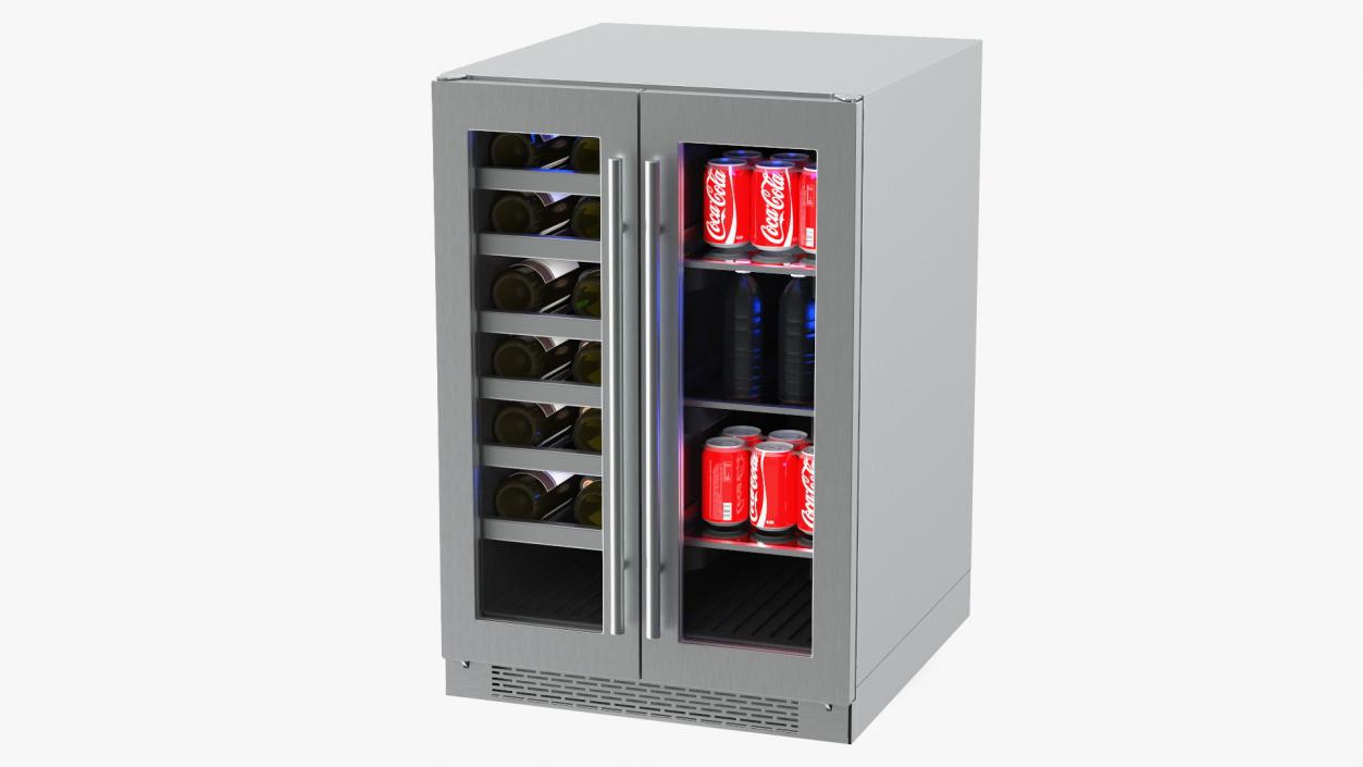 Wine Coolers Set Wine Cola Water 3D