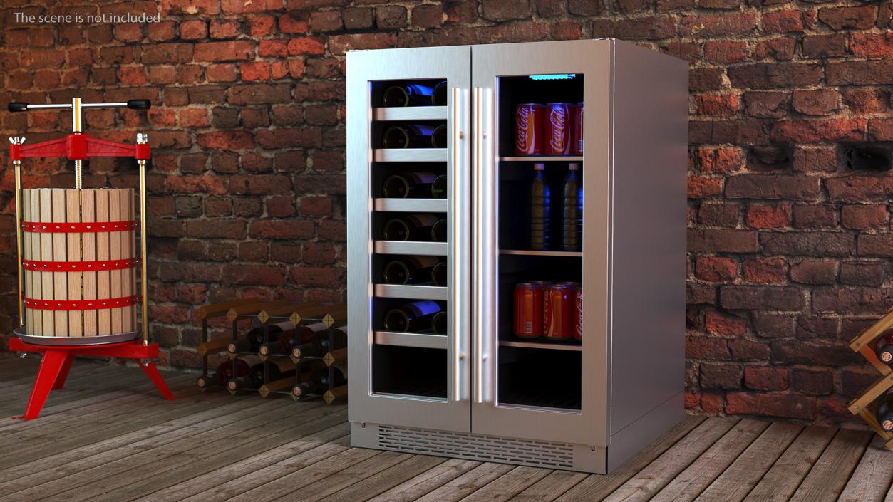 Wine Coolers Set Wine Cola Water 3D