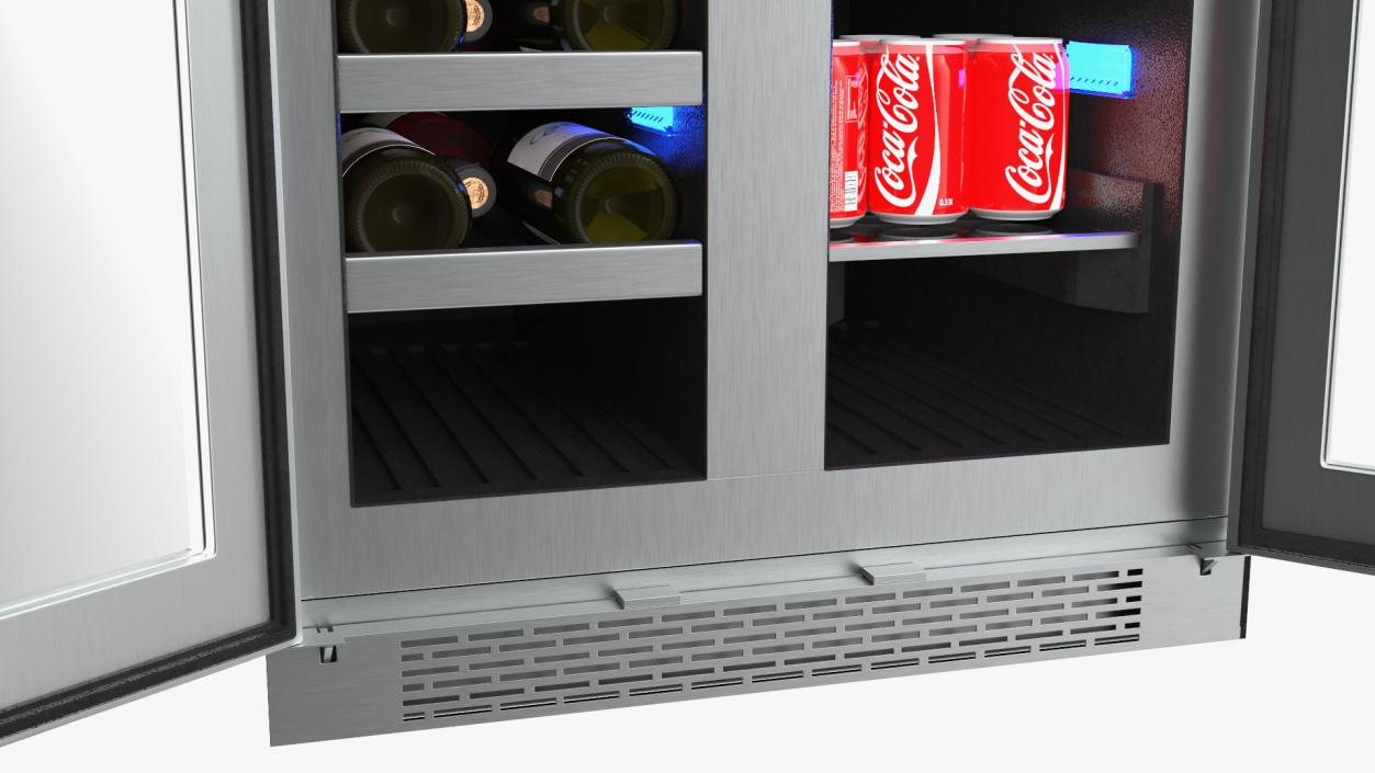 Wine Coolers Set Wine Cola Water 3D