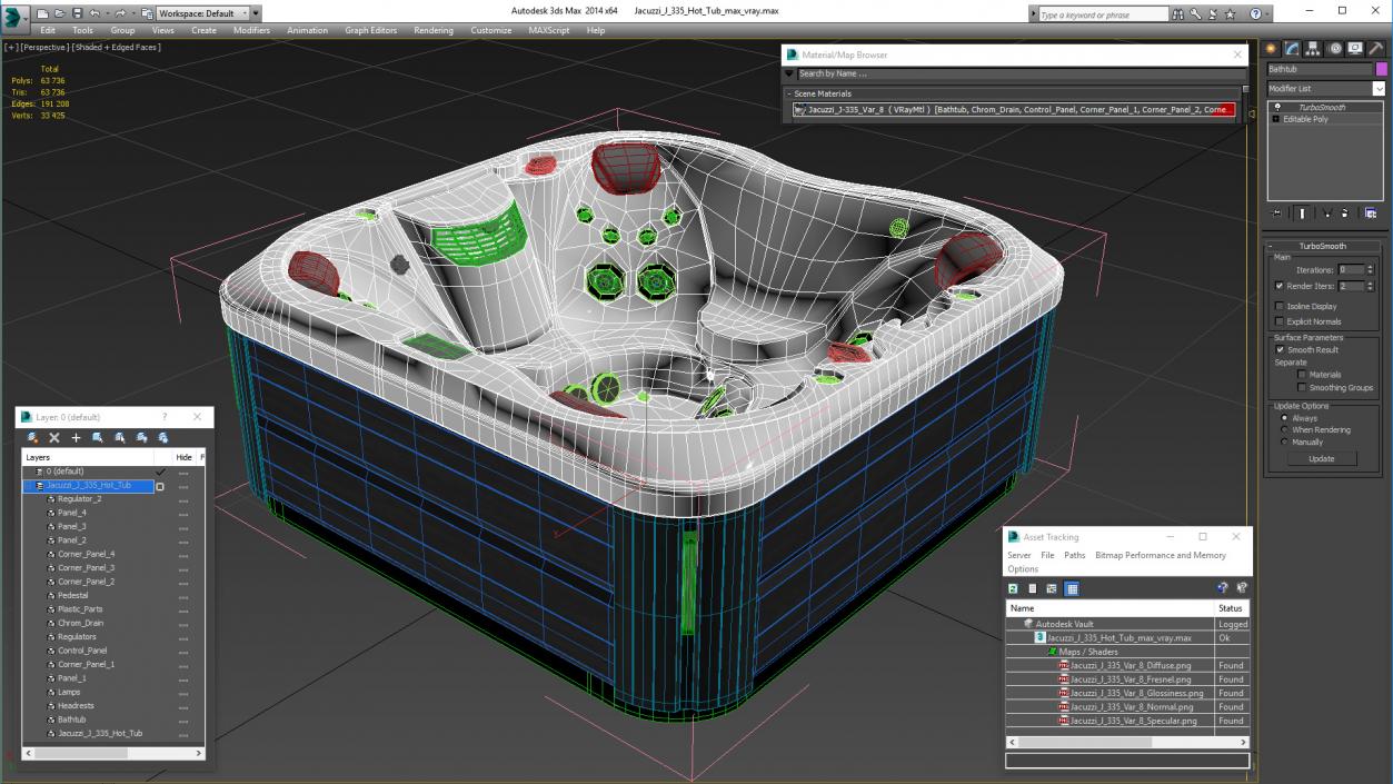 3D Jacuzzi J 335 Hot Tub