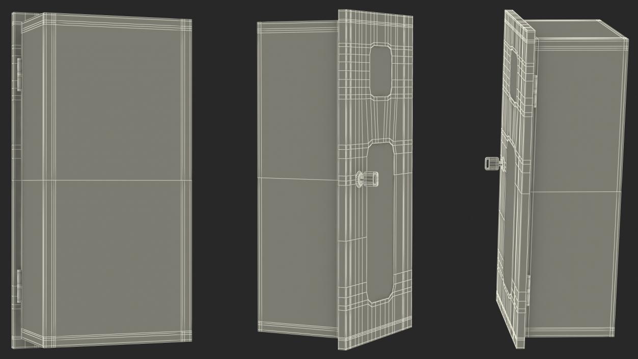 Fire Extinguisher Cabinet Set 3D model