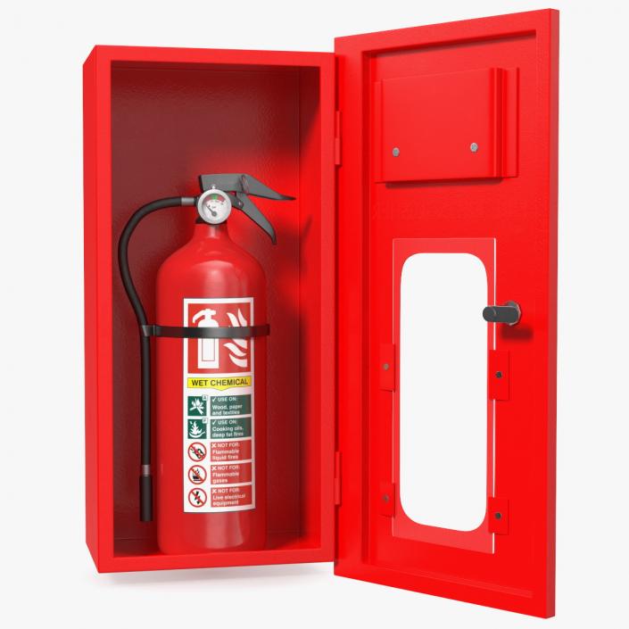 Fire Extinguisher Cabinet Set 3D model