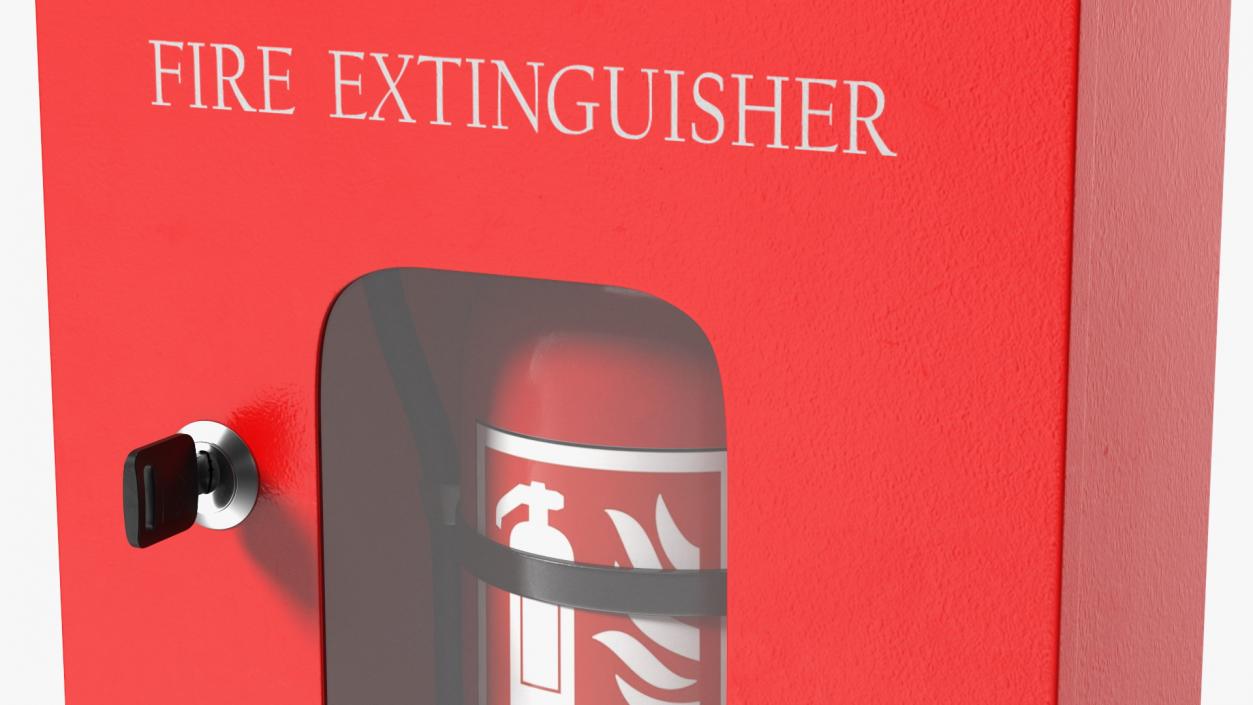 Fire Extinguisher Cabinet Set 3D model