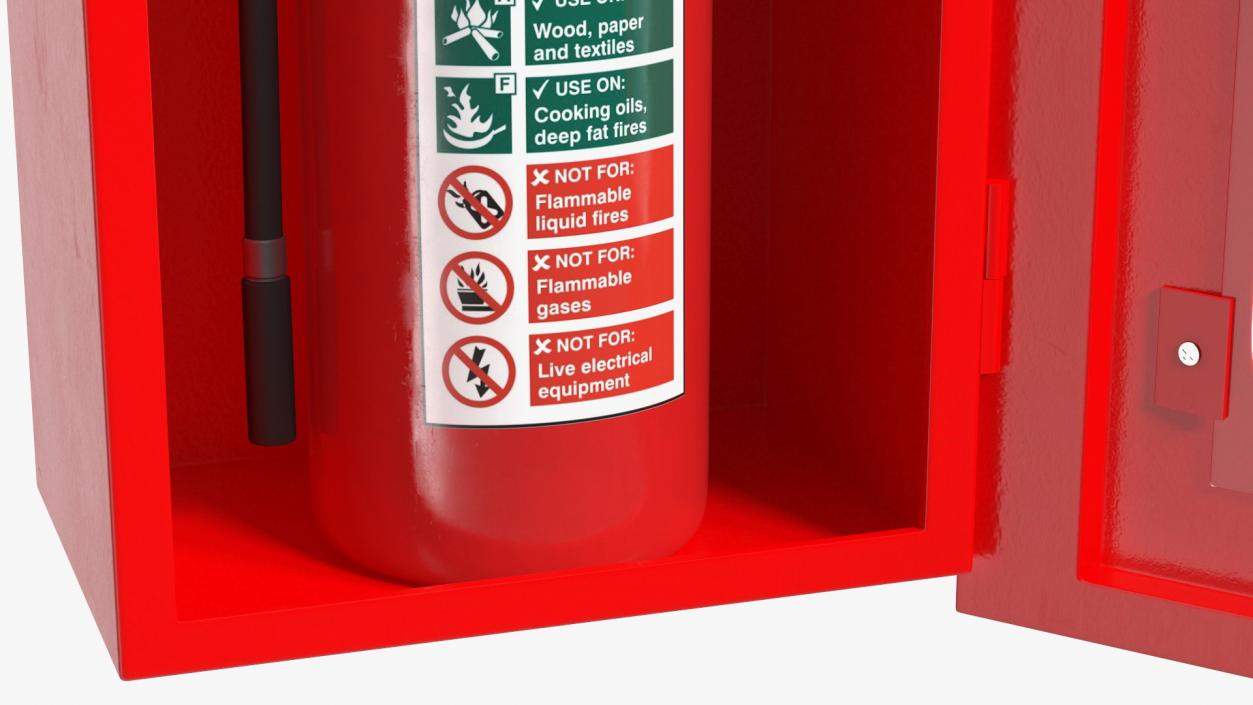 Fire Extinguisher Cabinet Set 3D model