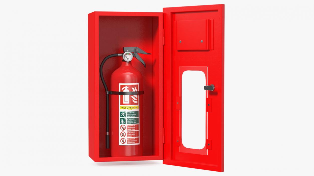 Fire Extinguisher Cabinet Set 3D model