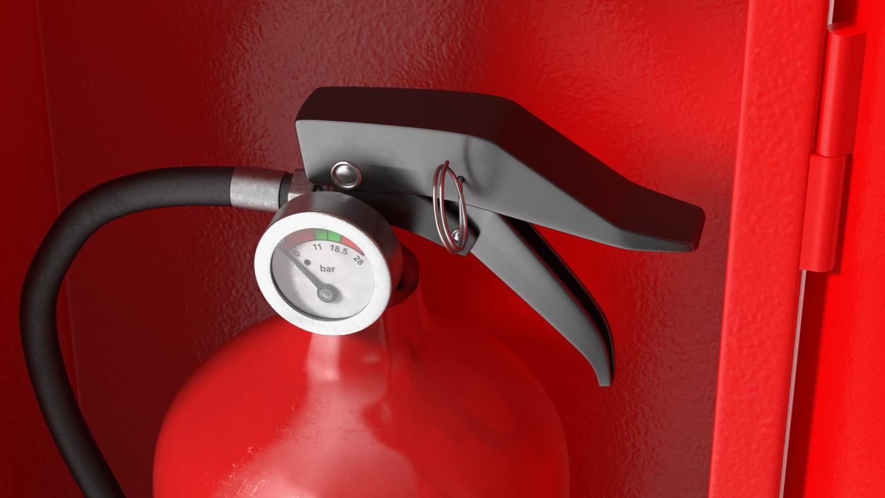 Fire Extinguisher Cabinet Set 3D model