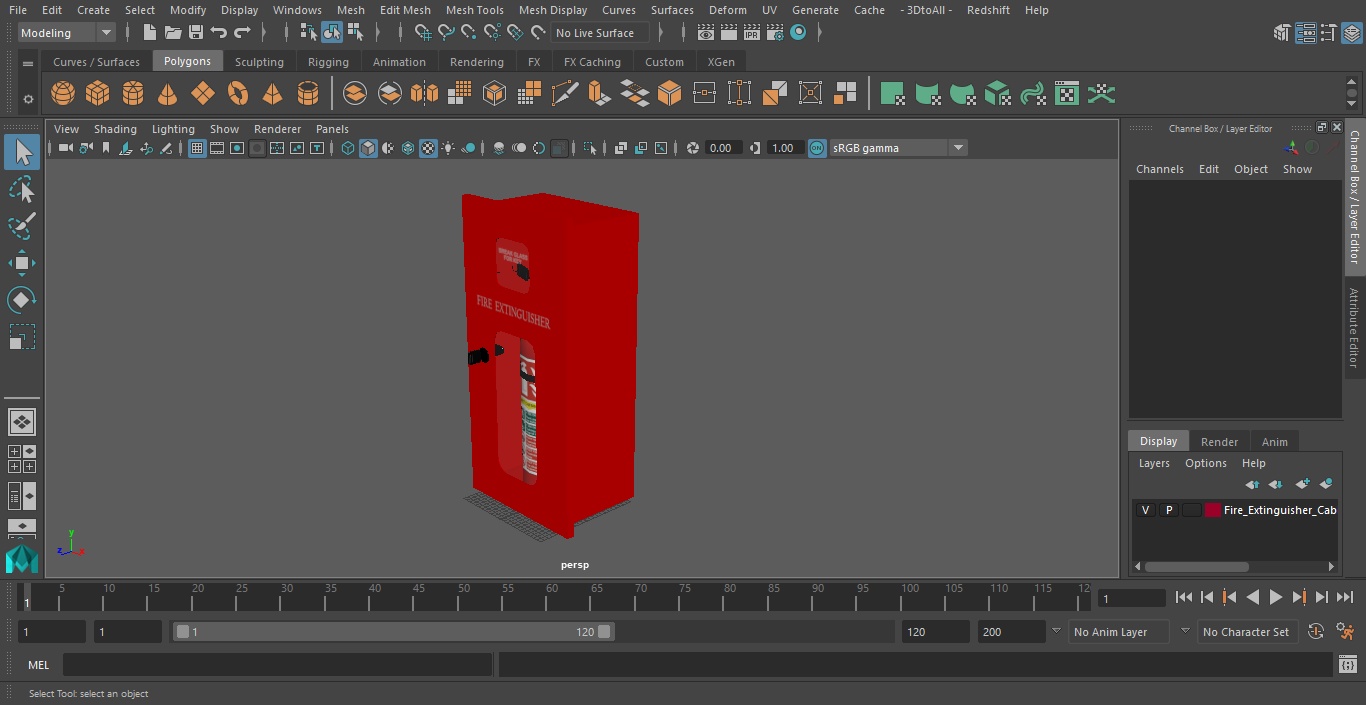 Fire Extinguisher Cabinet Set 3D model