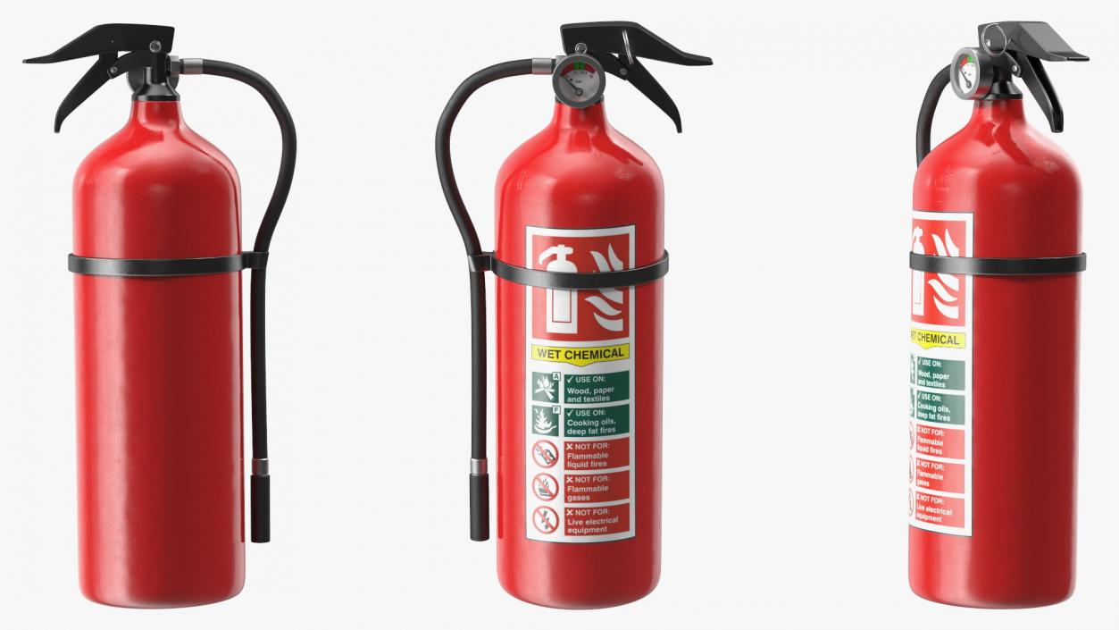 Fire Extinguisher Cabinet Set 3D model