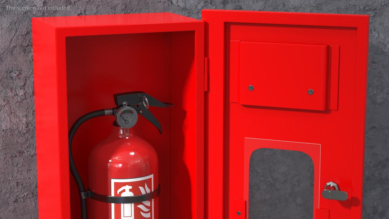 Fire Extinguisher Cabinet Set 3D model