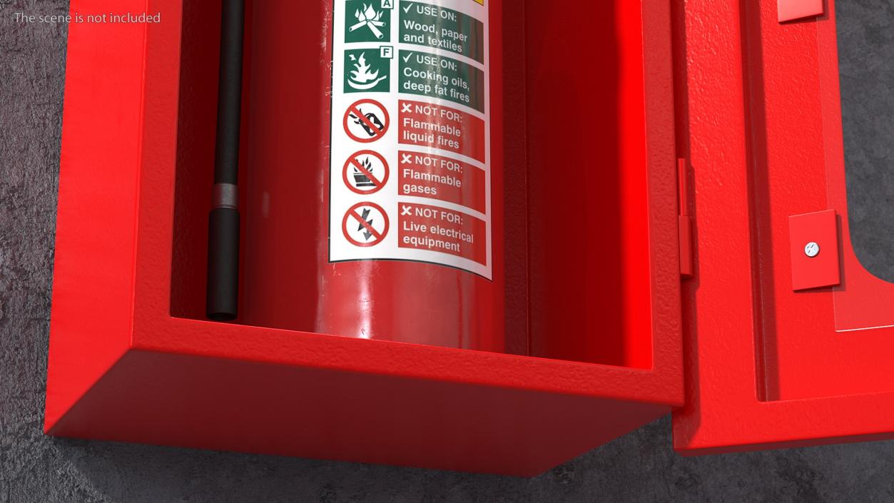 Fire Extinguisher Cabinet Set 3D model