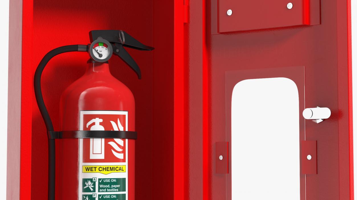 Fire Extinguisher Cabinet Set 3D model