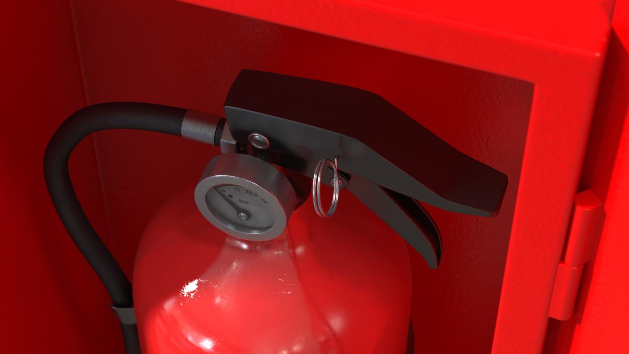 Fire Extinguisher Cabinet Set 3D model