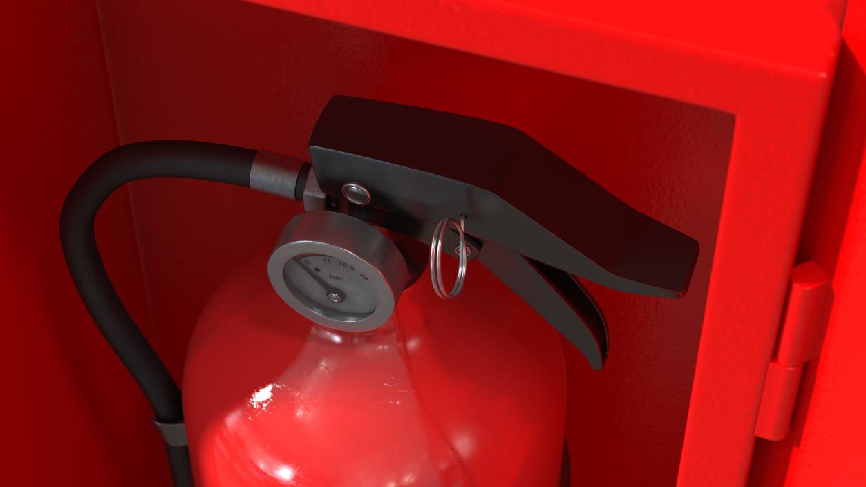 Fire Extinguisher Cabinet Set 3D model