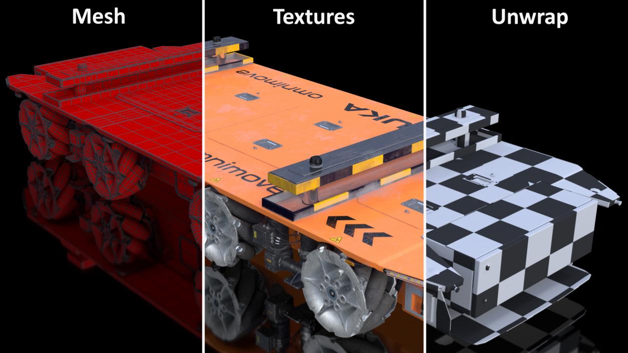 3D Dirty Orange Omnimove KUKA 2 model