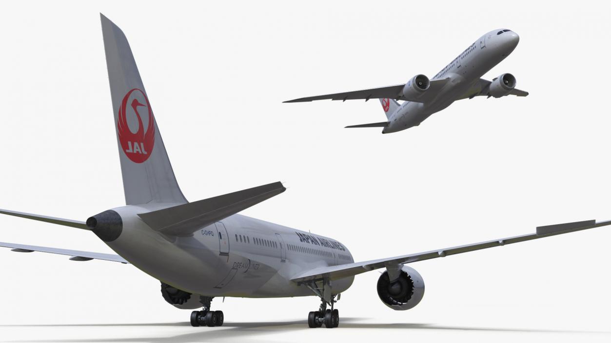 3D Boeing 787 Dreamliner Japan Airlines