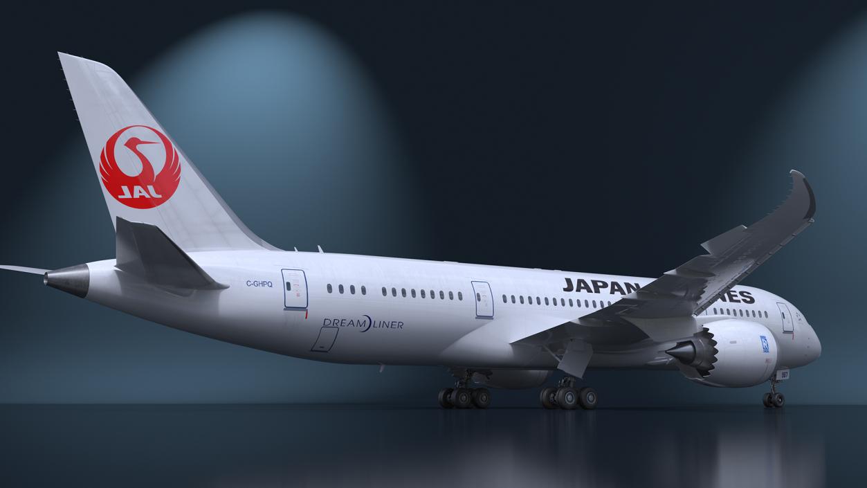 3D Boeing 787 Dreamliner Japan Airlines