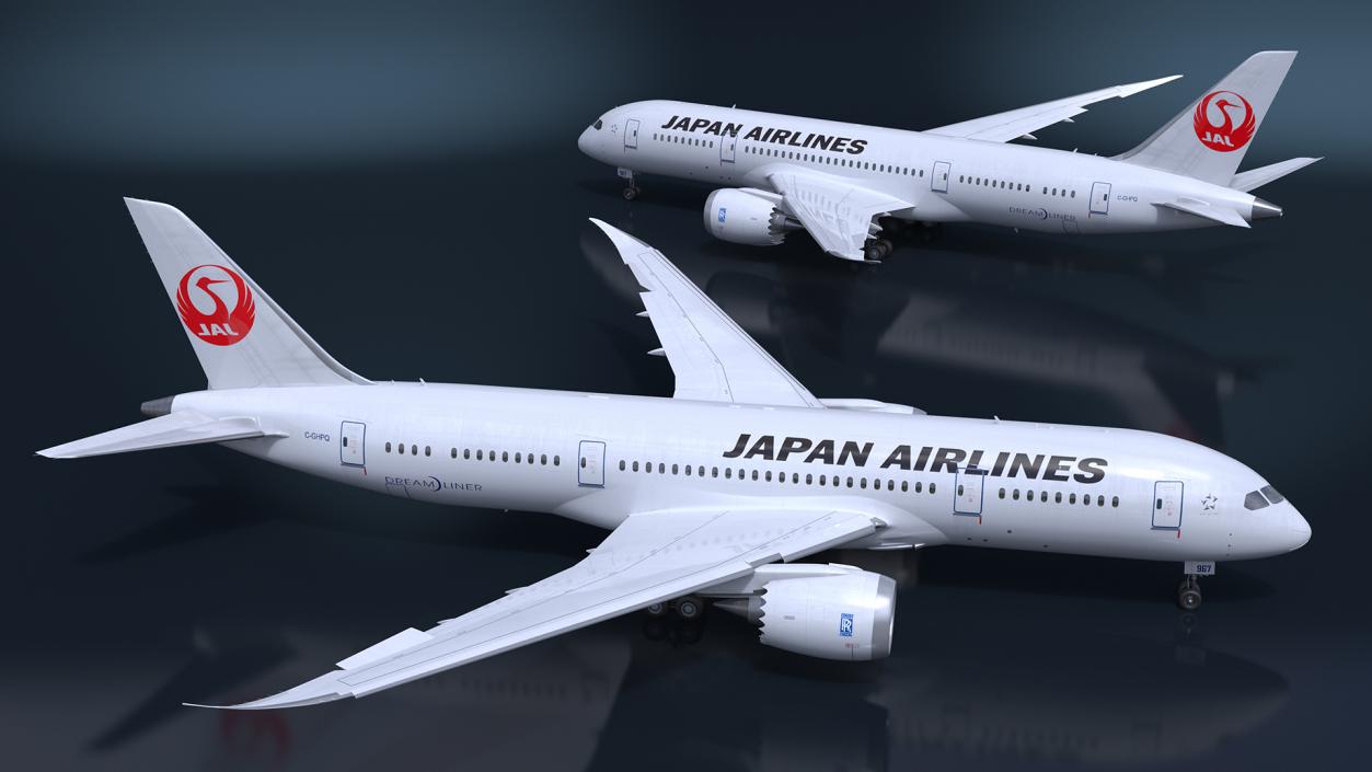 3D Boeing 787 Dreamliner Japan Airlines