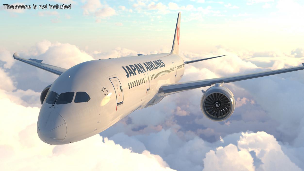 3D Boeing 787 Dreamliner Japan Airlines