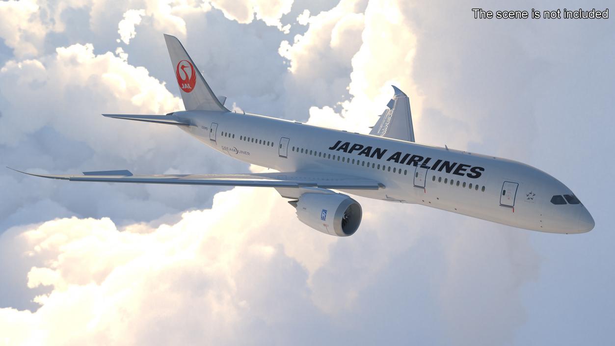 3D Boeing 787 Dreamliner Japan Airlines