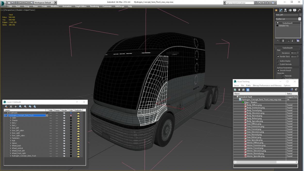 Hydrogen Concept Semi Truck 3D