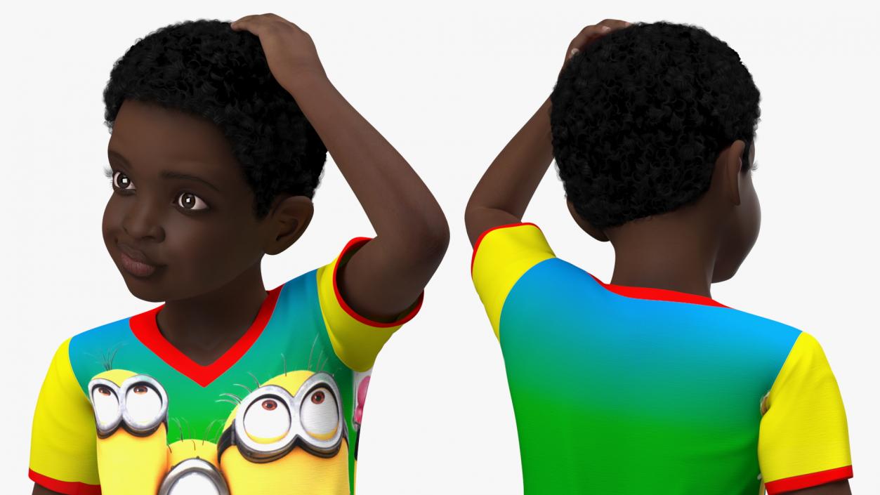 3D model Black Child Boy