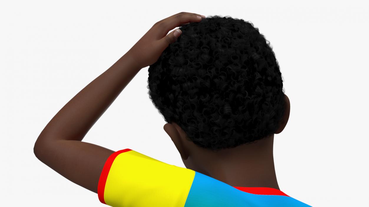 3D model Black Child Boy