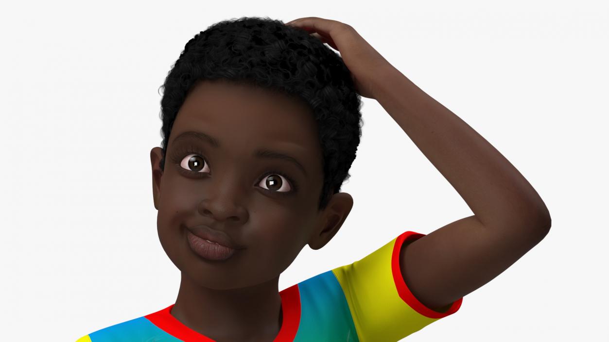 3D model Black Child Boy